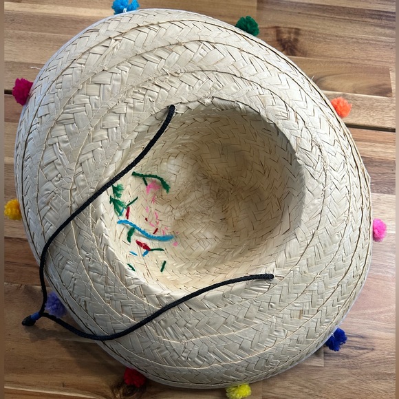 Handmade Embroidered Straw | Mexican Embroidered | Straw Hat - Picture 6 of 8